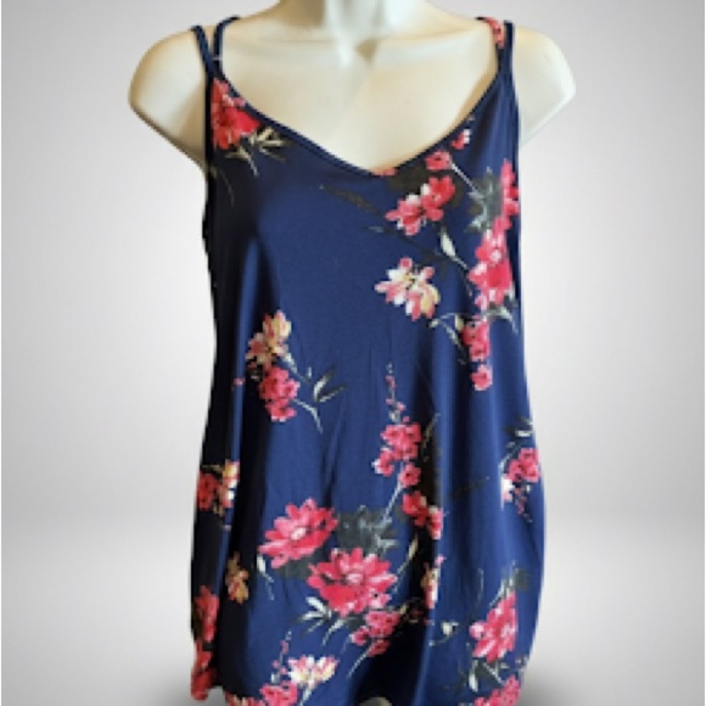 Papermoon Floral Camisole in Navy size 1X